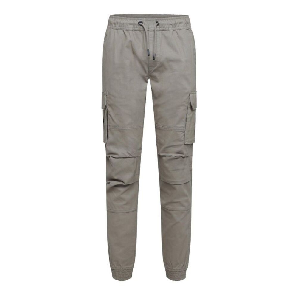 Crosshatch Mens Pendles Cotton Blend Cargo Pants / Stone